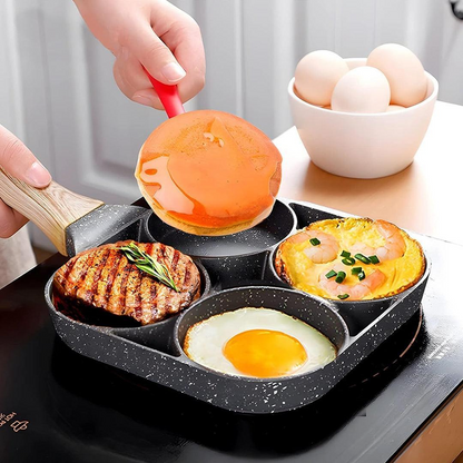 4-Cup Nonstick Egg Frying Pan for Omelette, Pancakes & Breakfast Sandwiches