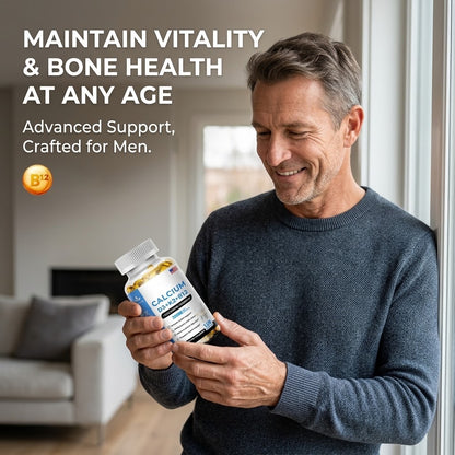 Calcium + Vitamins D3, K2 & B12 Softgels – Bone Health Support