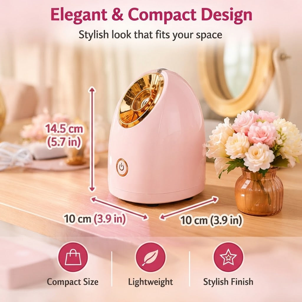 Nano Ionic Facial Steamer – Warm Mist Pore-Care Face Steamer