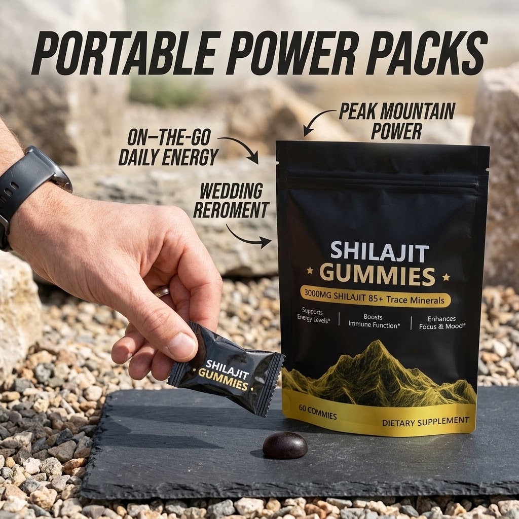 Gold Shilajit Gummies – Fulvic Acid & Mineral Wellness Supplement