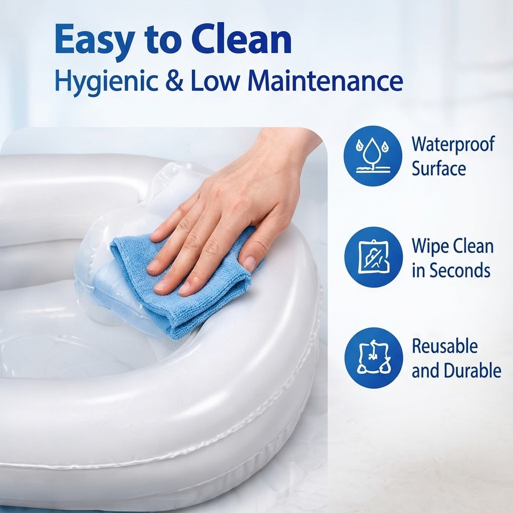Inflatable Hair Washing Basin – Portable Shampoo Basin for Bed