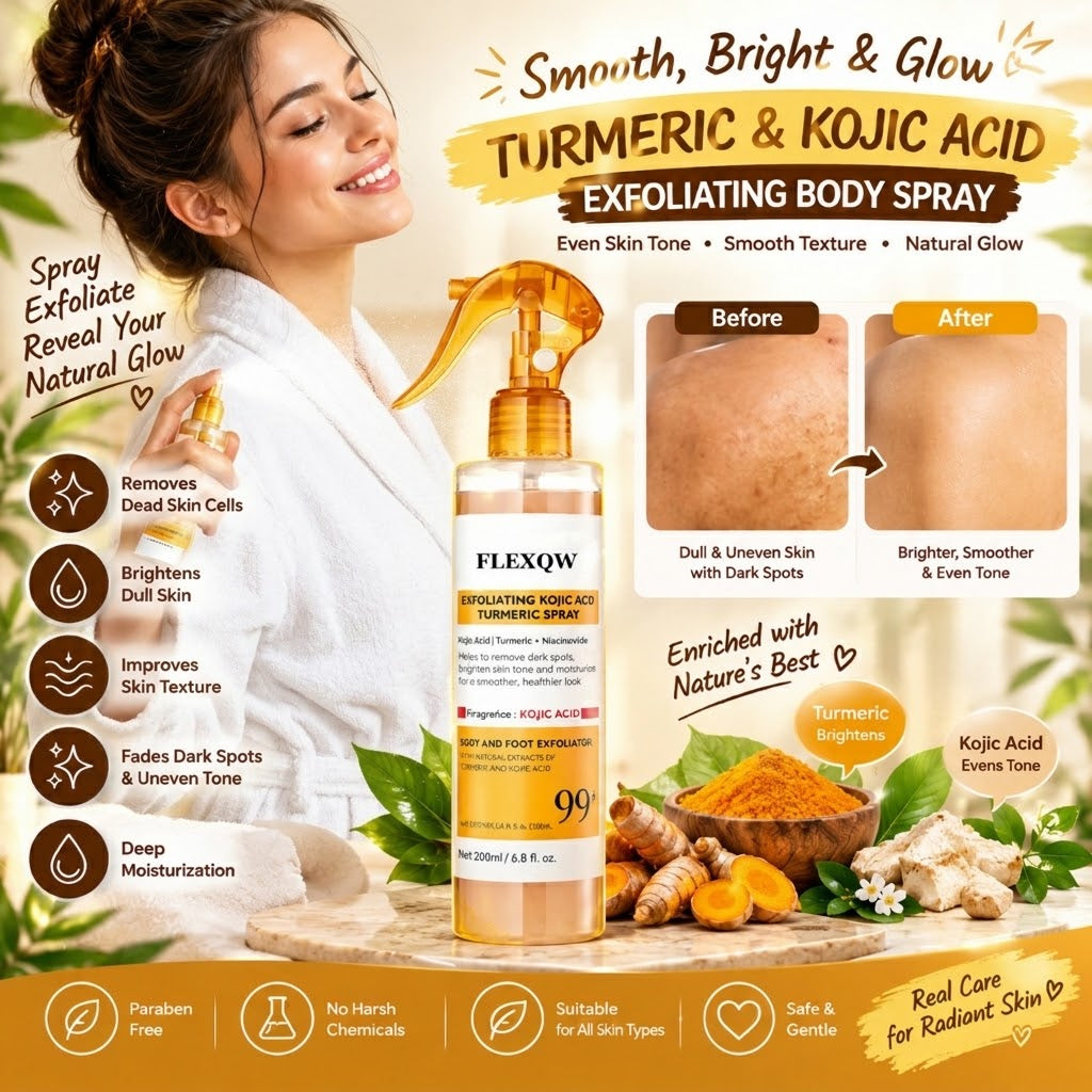 Turmeric & Kojic Acid Exfoliating Body Spray – 200ml
