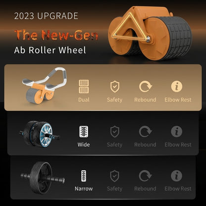 Automatic Rebound Abdominal Exercise Wheel – ABS PVC Elbow Support Roller for Yoga