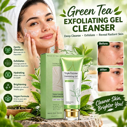 Green Tea Vegan Gel Cleanser – Exfoliating & Hydrating Face Wash