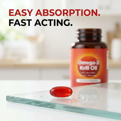 Pure Krill Oil – Astaxanthin, EPA & DHA Omega-3 Phospholipid Formula