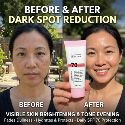 SPF 70 Mineral Niacinamide Sunscreen – Hyaluronic Acid Hydrating, Lightweight & Non-Greasy Sun Care