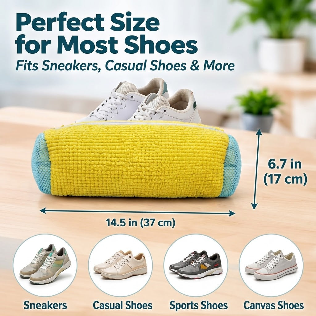 Reusable Shoe Washing Bag – Protective Mesh Laundry Bag with Zipper