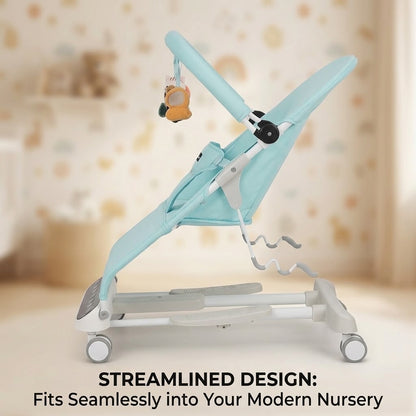 Baby Rocking Chair with Music, Adjustable Recline & Metal Frame
