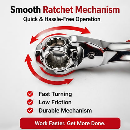 360-Degree Universal Ratchet Wrench – 1/2-Inch Drive