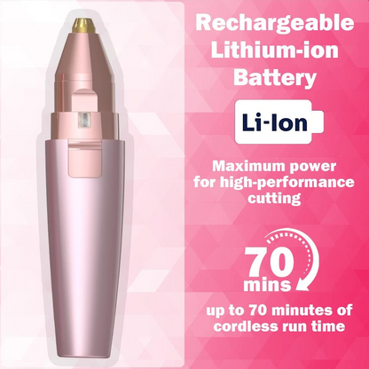 2-in-1 Rechargeable Eyebrow Trimmer – LED Precision Facial Hair Remover & Portable Body Razor