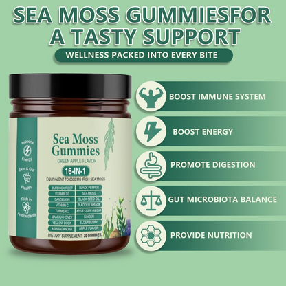 Sea Moss Glow Gummies – Seaweed, Black Seed Oil & Ashwagandha