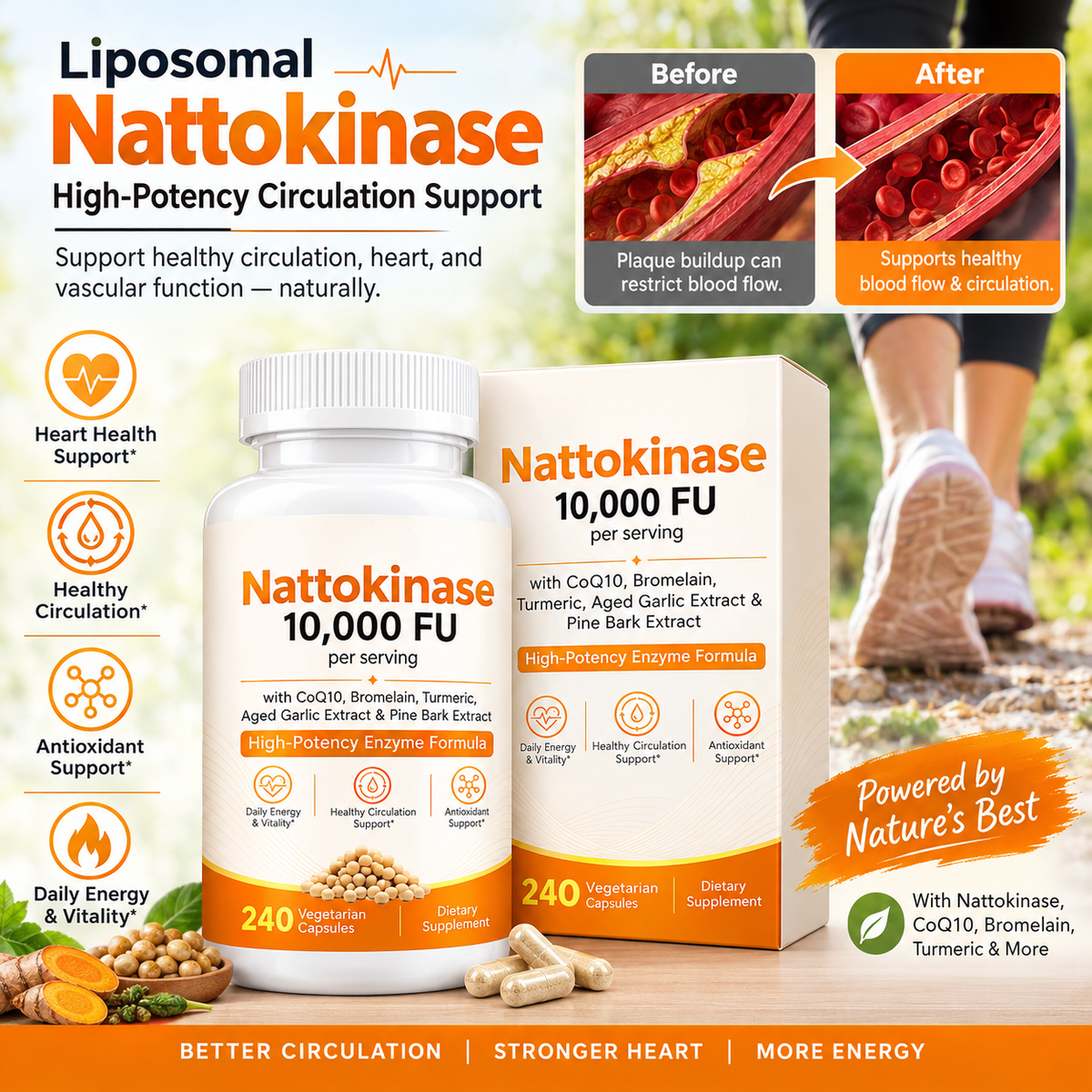Liposomal Nattokinase Capsules – High-Potency Circulation Support