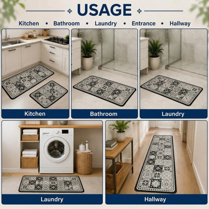 Non-Slip PVC Kitchen Floor Mats – Absorbent & Easy-Clean Kitchen Rugs