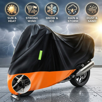 Heavy-Duty Waterproof Motorcycle Cover 210D
