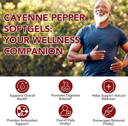 Cayenne Pepper Softgels – 240-Capsule Herbal Supplement