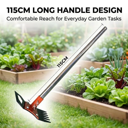 High-Carbon Steel Multi-Use Garden Hoe – Rake, Weeding & Spade Hand Tool