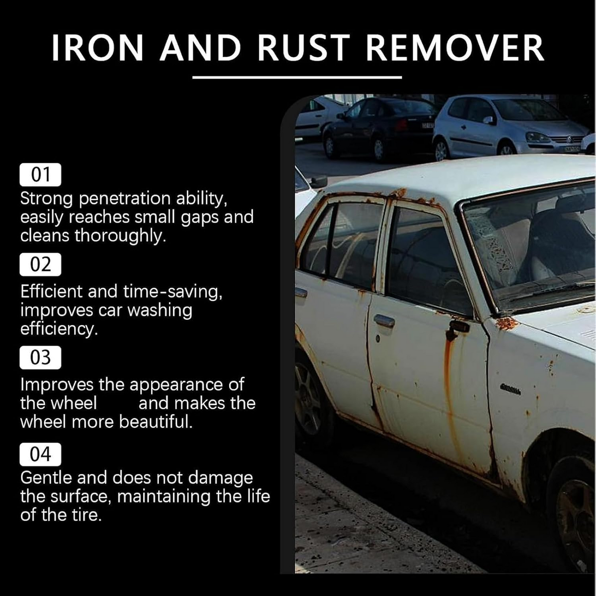 Glossy Surface Renovation Cleaning Agent – Rust, Stain Removal & Polishing Care for Cars