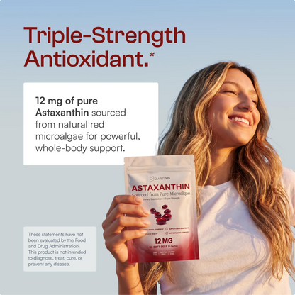 Astaxanthin 12mg Softgel Capsules – Antioxidant Support, 30 Count