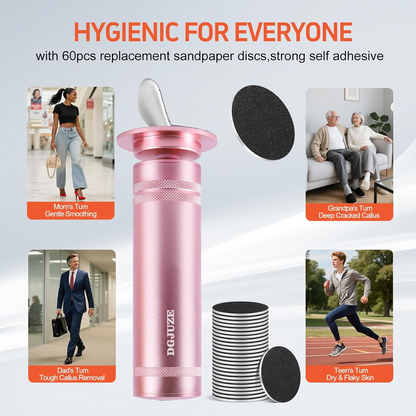 Electric & Adjustable Speed Portable Foot Care Tool with Replacement Sanding Discs