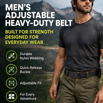 Men’s Adjustable Heavy-Duty Belt – Everyday Wear