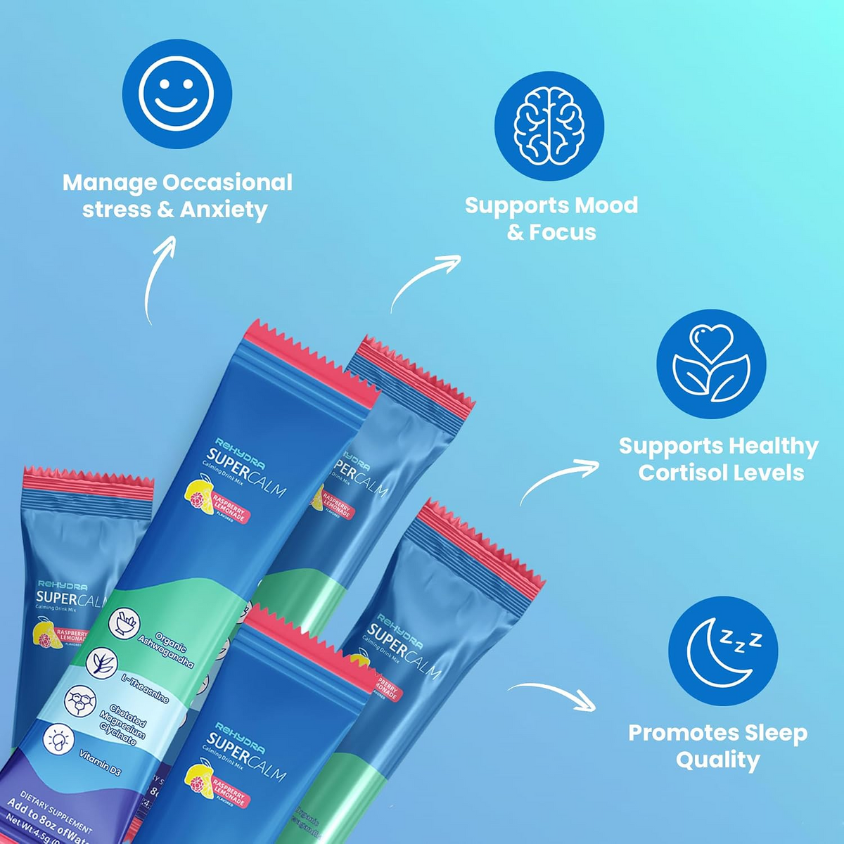 Super Calm Lemon Electrolyte Tea – Instant Fruit-Flavored Powder