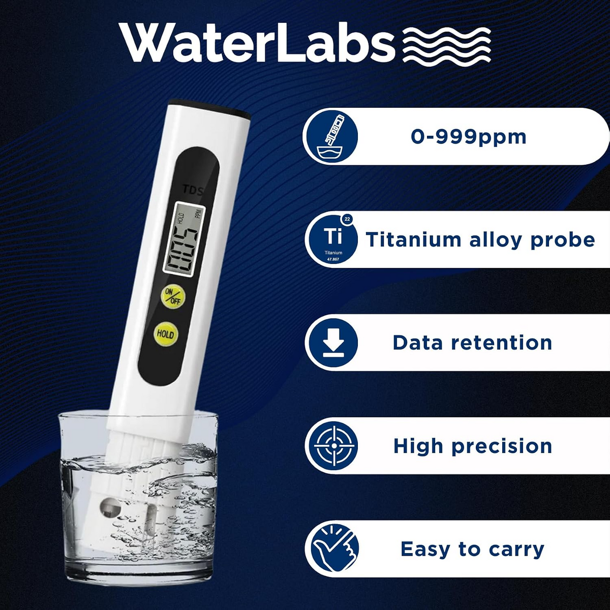 Digital pH Meter Pen Portable Water Quality Tester