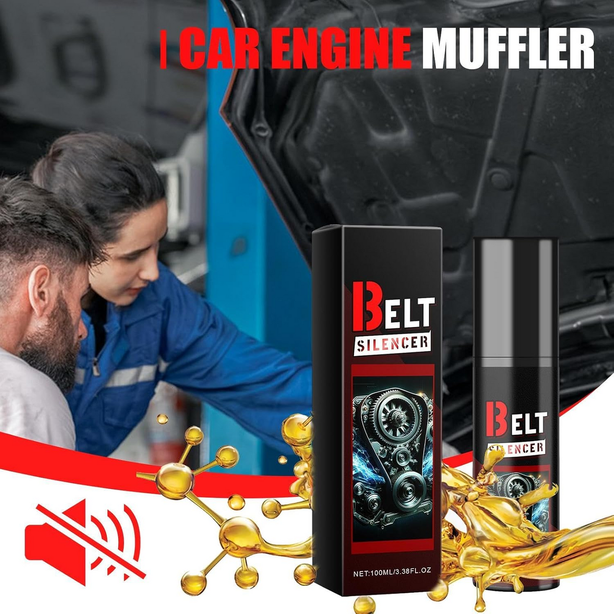 Automotive Belt Lubricant – Car Engine  Conditioner for Noise Reduction & Performance Care