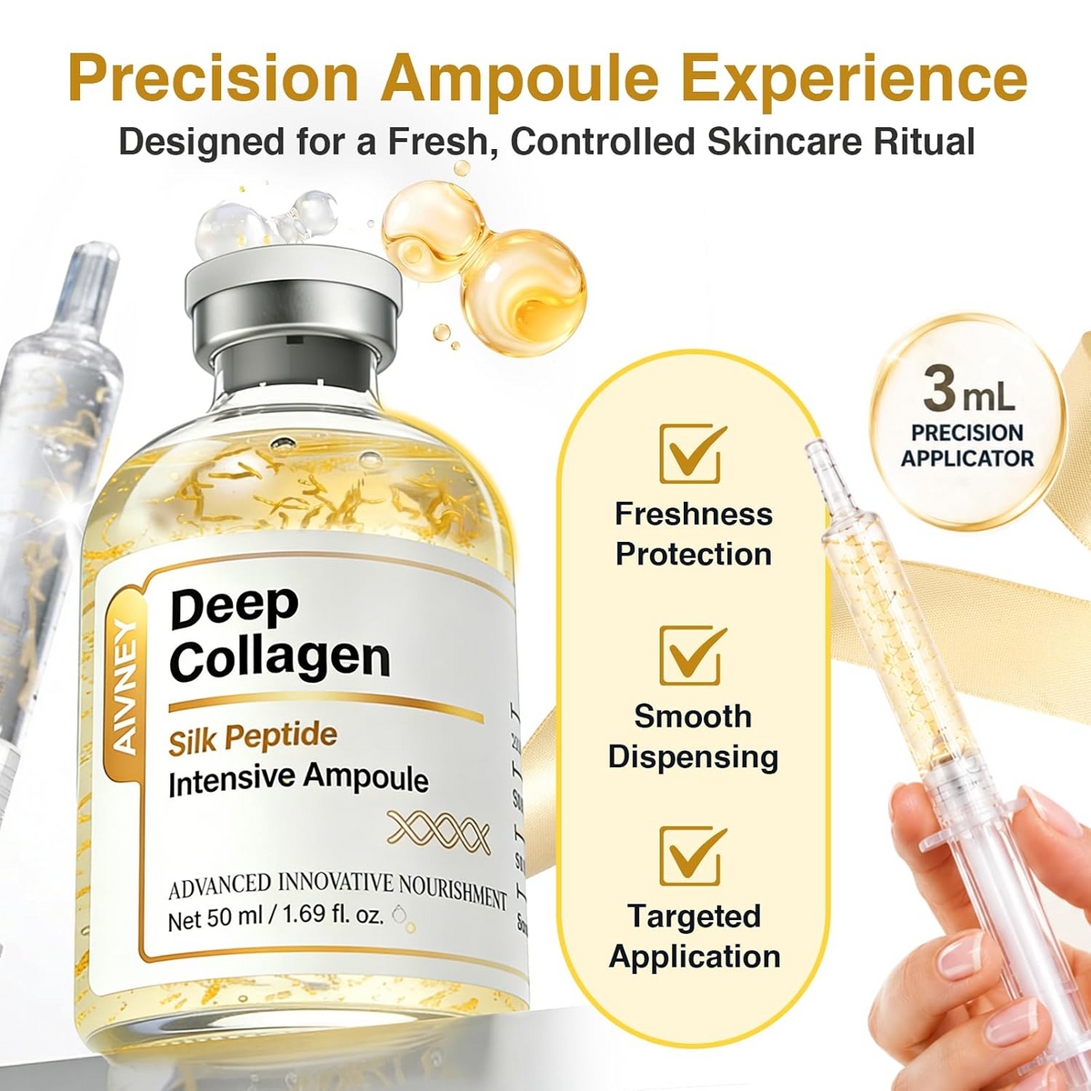 Collagen Silk Peptide Firming Face Serum – Anti-Wrinkle Facial Essence