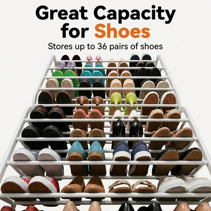 Over Door Shoe Rack Hanging Shoe Organizer for Front Door, Bedroom & Home