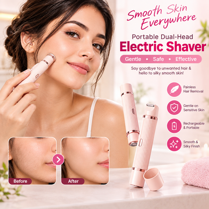 Portable Dual-Head Electric Shaver – Gradient Women’s Razor with ABS Body & Stainless Steel Blades