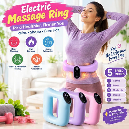 Electric Massage Ring with Belt – 5-Speed Body Massager