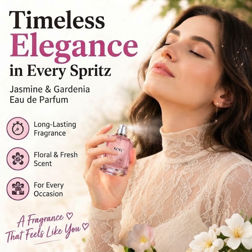 Women’s Jasmine & Gardenia Eau de Parfum – 100ml Floral Fragrance