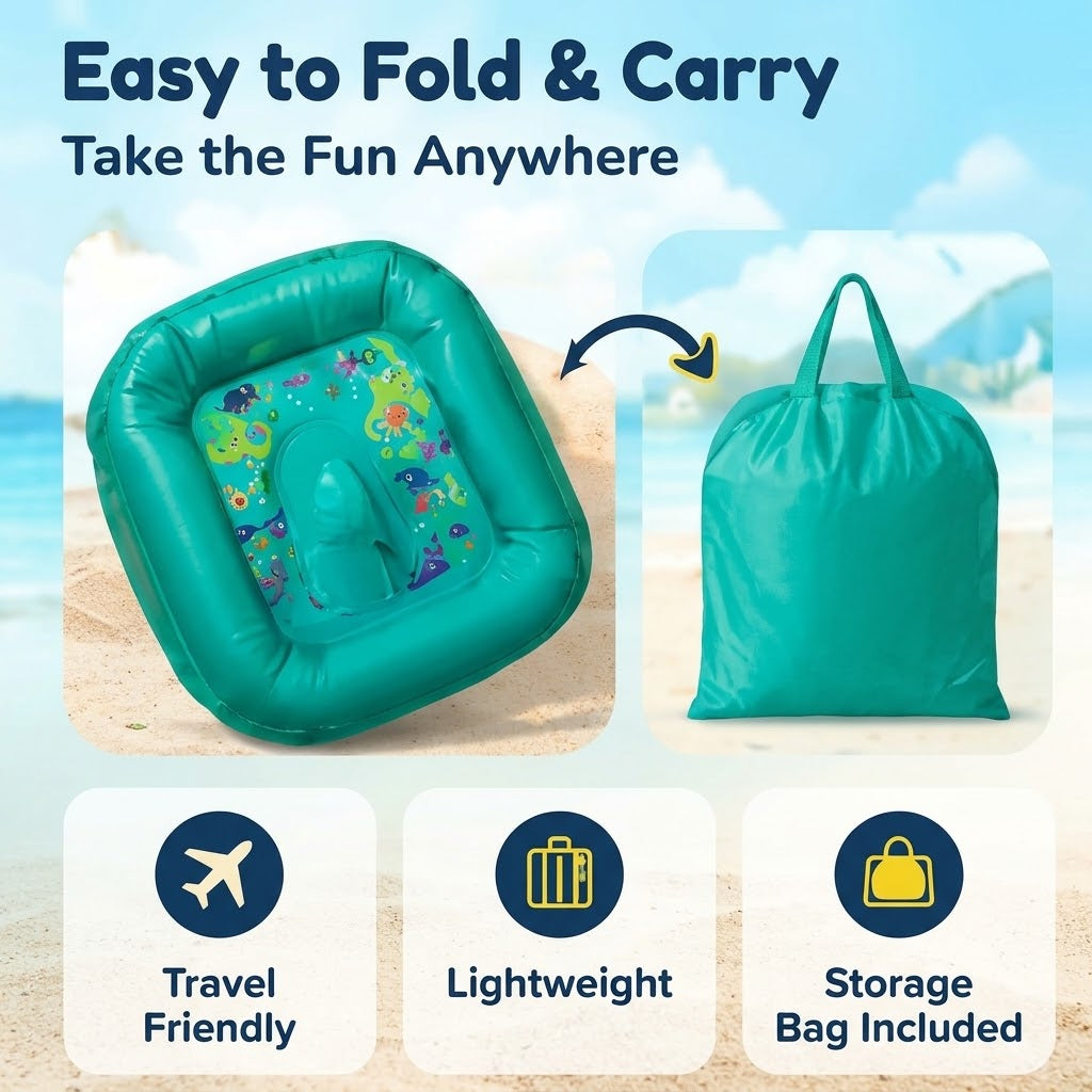 Baby Pool Float with Adjustable Canopy – Infant Swim Seat