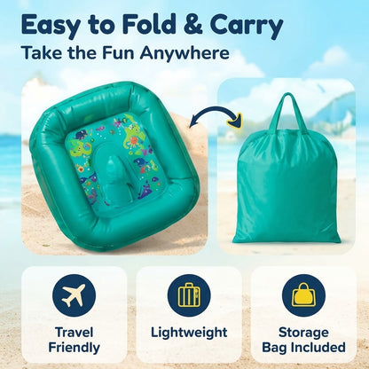 Baby Pool Float with Adjustable Canopy – Infant Swim Seat