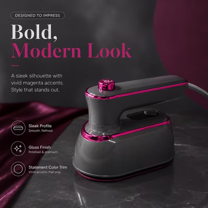 1000W Portable Mini Steam Iron – Foldable Ceramic Travel Iron