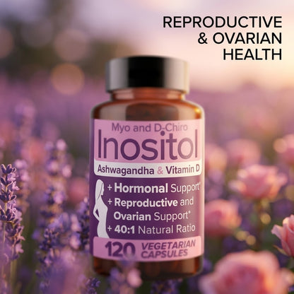 Myo & D-Chiro Inositol with Ashwagandha and Vitamin D – Women's Wellness Capsules