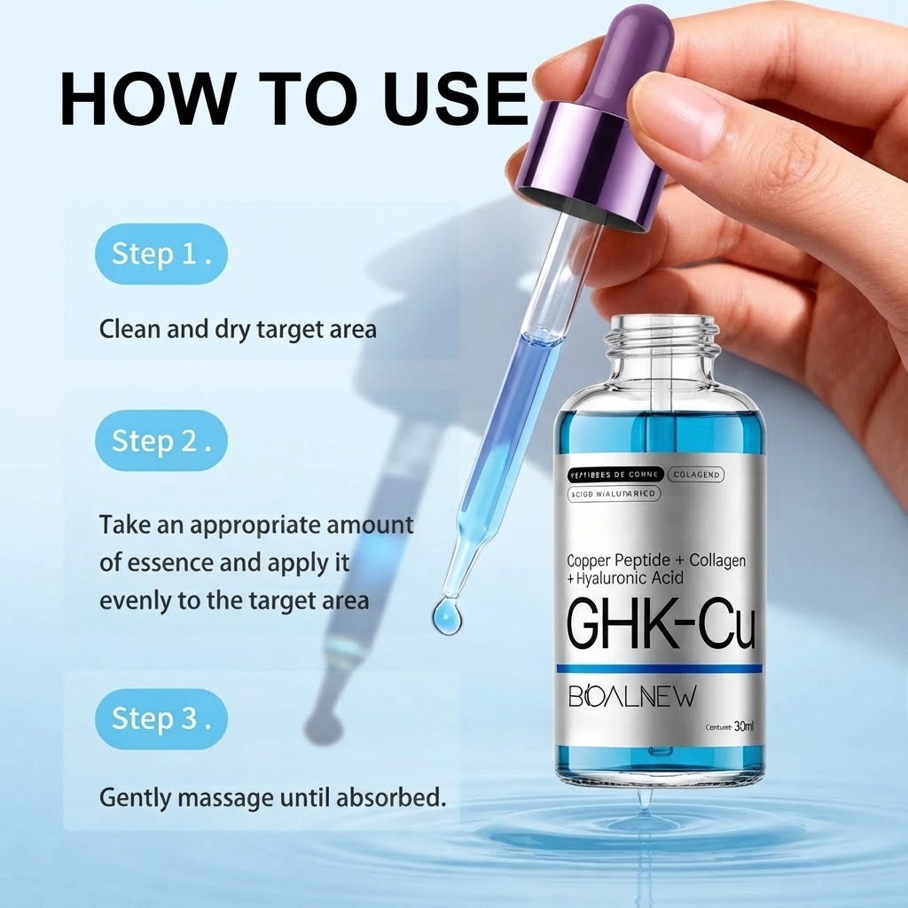 GHK-Cu Copper Peptide Serum – Anti-Aging, Hydrating, Firming & Brightening Facial Care
