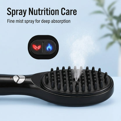 Electric Scalp Massage Comb – Vibration LED Light & Spray