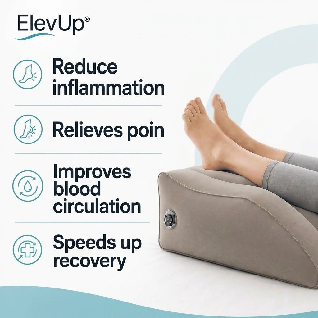 Inflatable Leg Elevation Pillow – Portable Wedge Support Pillow for Sleeping & Relaxation