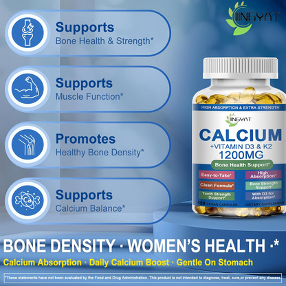 Calcium D3 + K2 + B12 Softgels – Bone & Muscle Health Support