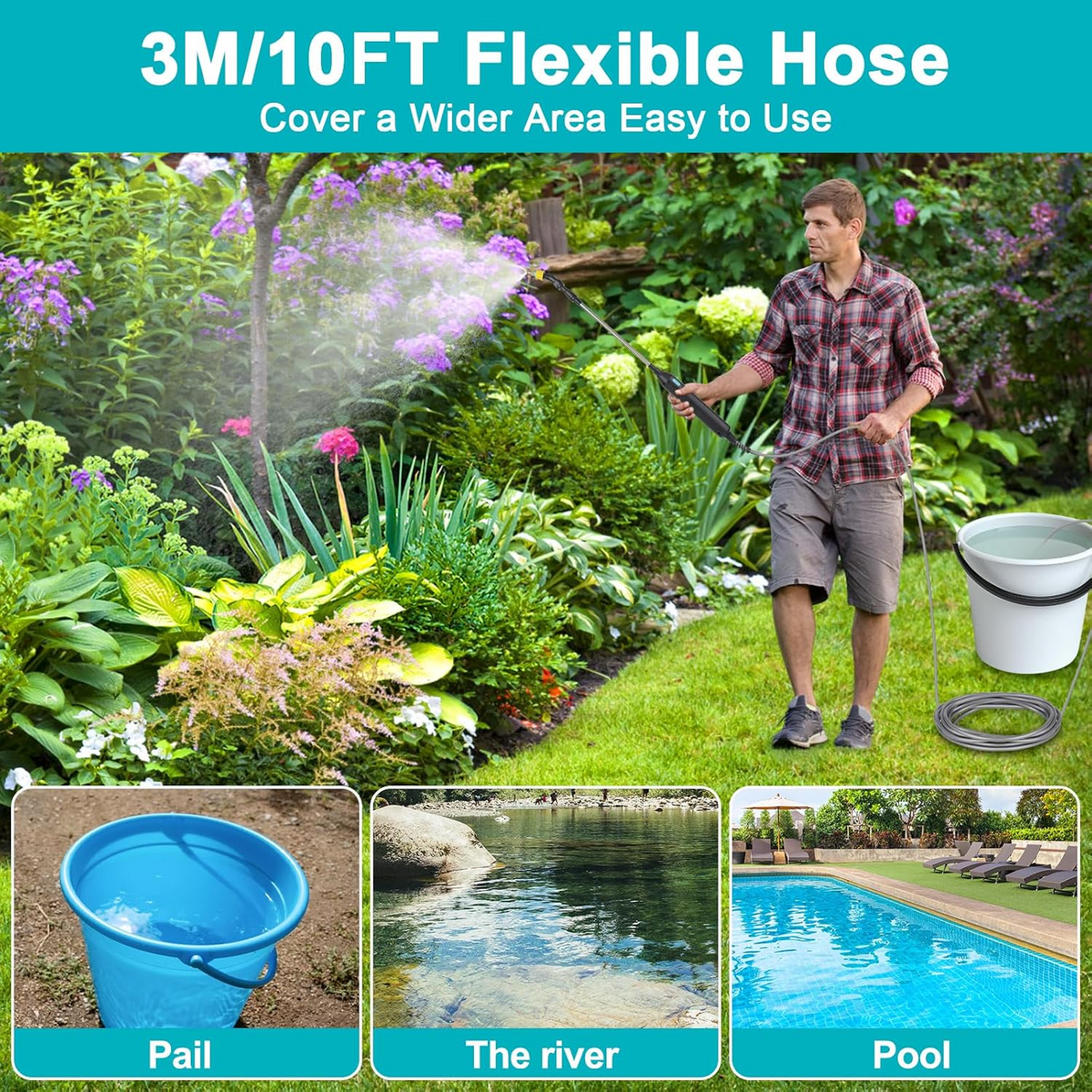 Portable Electric Garden Sprayer – USB Rechargeable Handheld Water Sprayer