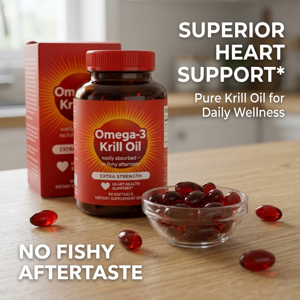Pure Krill Oil – Astaxanthin, EPA & DHA Omega-3 Phospholipid Formula