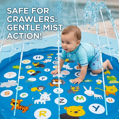 Toddler Splash Pad Sprinkler – Outdoor Water Play Mat for Babies and Kids