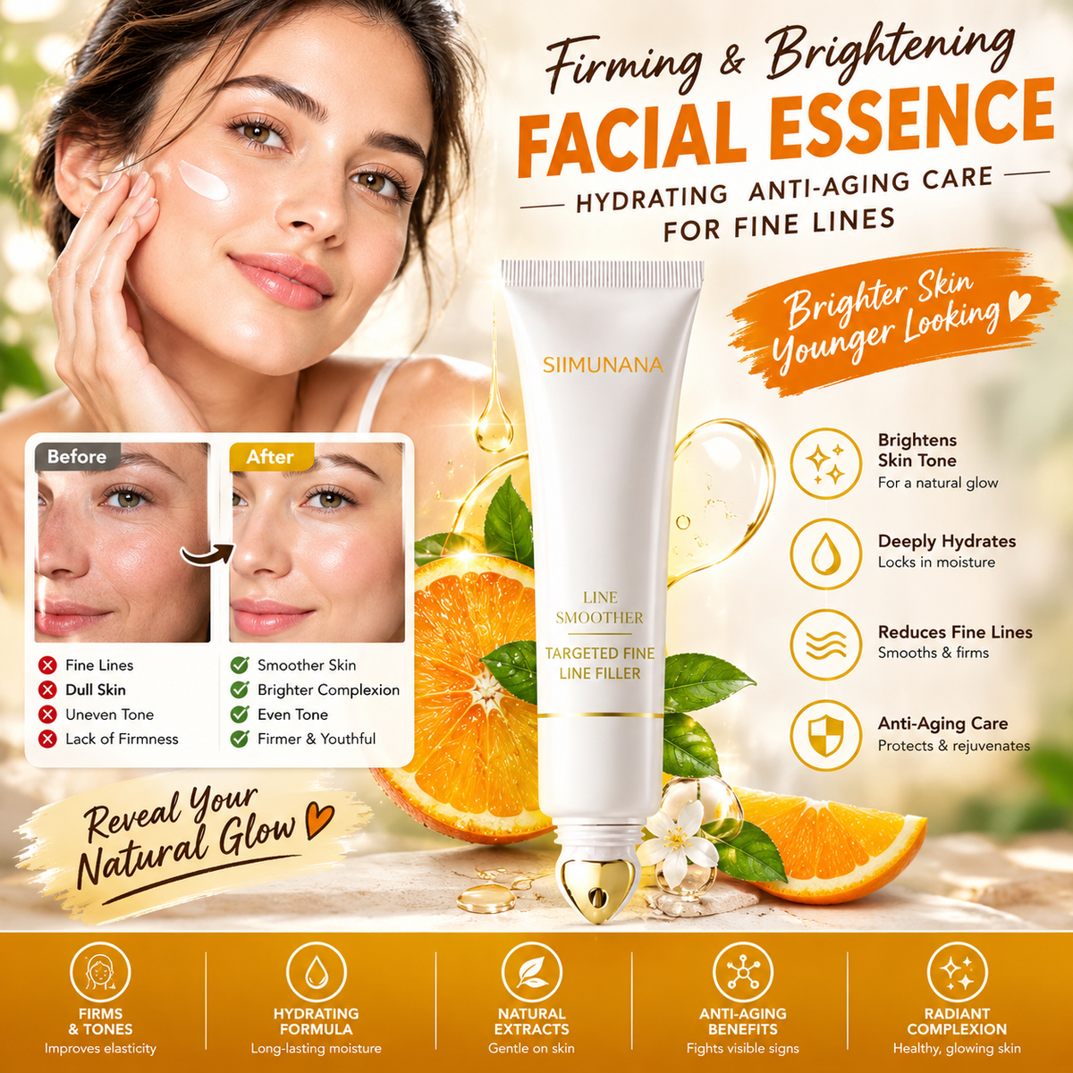 Firming & Brightening Facial Essence – Hydrating Anti-Aging Care for Fine Lines