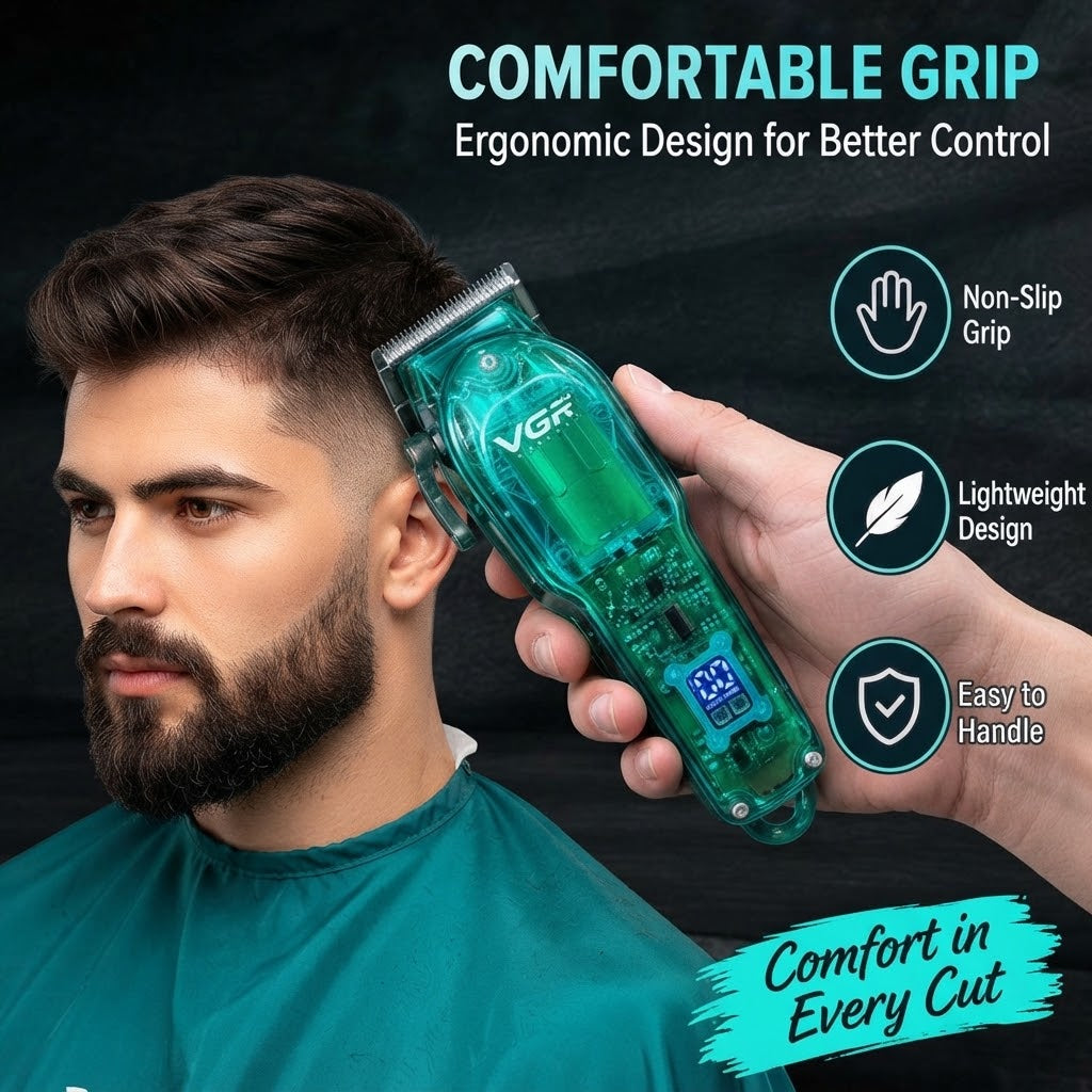 VGR V-660 Professional Hair Clipper Rechargeable Trimmer for Men