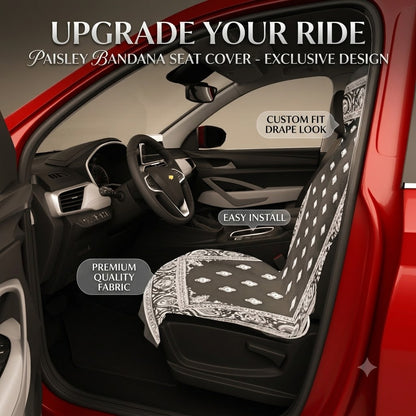 Microfiber Full-Size Car Seat Cover (Paisley Pattern)