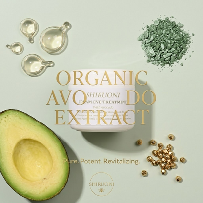 Vegan Avocado Eye Cream – Moisturizing &Brightening Eye Care for Fine Lines and Firm Skin