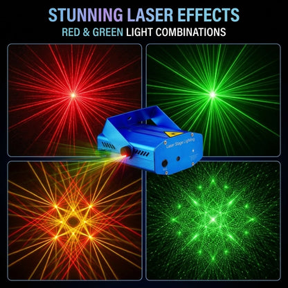 Mini Laser Stage Light Projector – Party & Home DJ Lighting