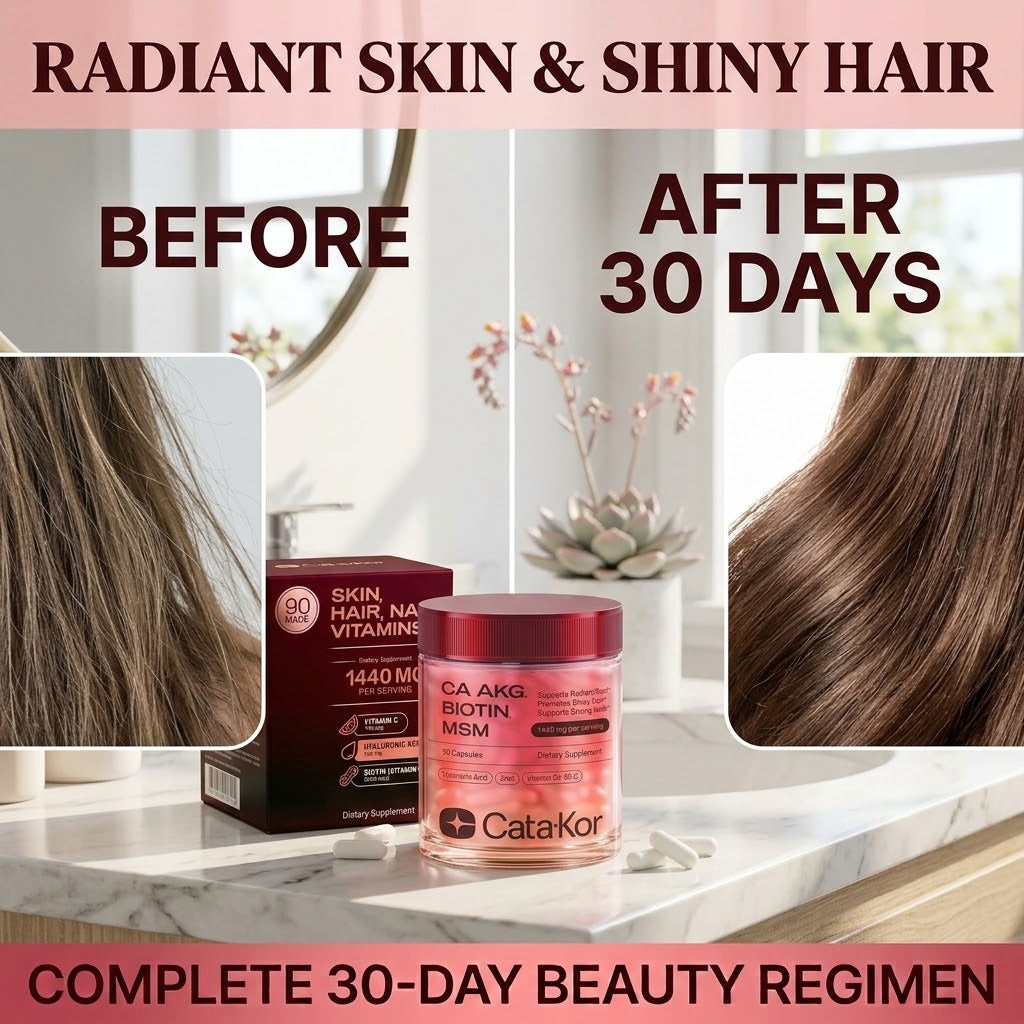 Hair, Skin & Nails Vitamins for Women – Biotin, Collagen, Hyaluronic Acid & Vitamins D3, K2 & C