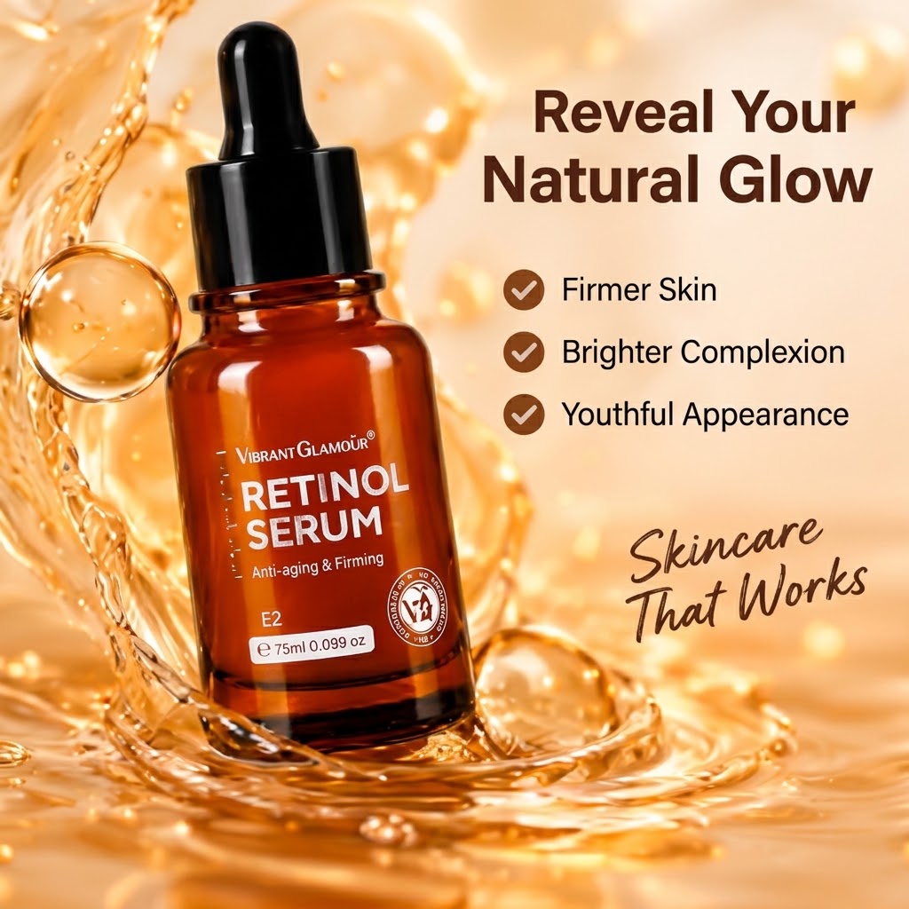 Retinol Facial Serum – Moisturizing Brightening & Firming Anti-Aging Skincare for Fine Lines